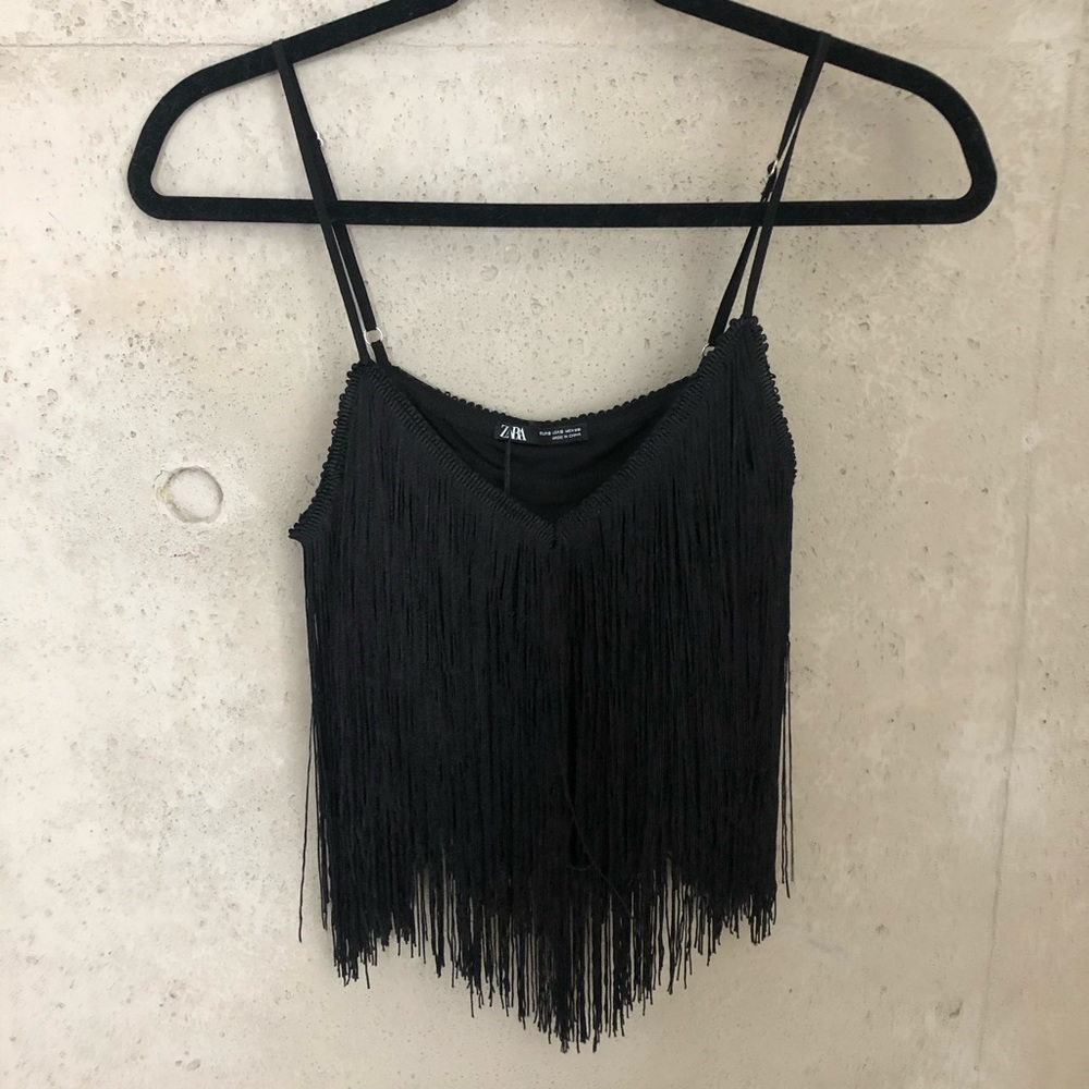 Zara - Fringe Crop Top